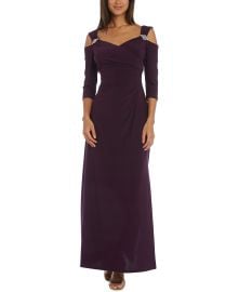 R   M Richards Cold-Shoulder Gown   Reviews - Dresses - Women - Macy s at Macys